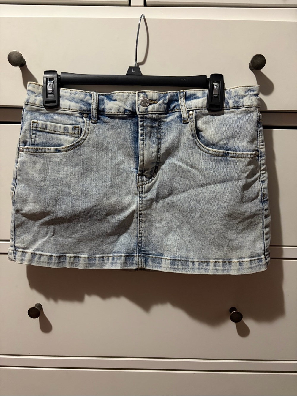 Light Blue Denim Mini Skirt - Women's Casual Jean Skirt